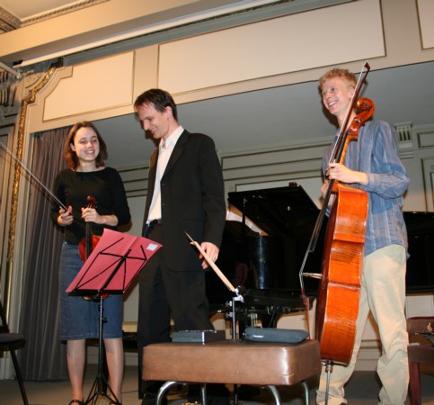 Concert 1er avril 2007: Fanny Kassel (violon), Benoît Stroh (violoncelle), Patrick Loiseleur (piano)